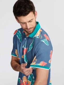 Pique Polo (Floral Reef) -Outlet Posh Sewn Store FloralReef PiquePolo 612231 02 OF 0156