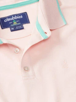Pique Polo (Fashionable Bogey) -Outlet Posh Sewn Store PIQUEPOLO PINK DETAIL