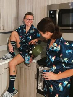 The Snooze (Satin Pajama Shirt) -Outlet Posh Sewn Store SnoozeSleepSet 607223 01 073223 01 UGC 6978