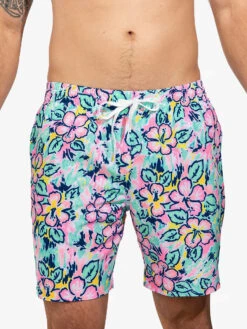 The Vacation Blooms 7" (Classic Swim Trunk) 9 The Vacation Blooms 7" (Classic Swim Trunk) -Outlet Posh Sewn Store Vacation Blooms 7tretch Zipper Back Pocket 0113